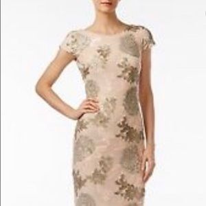 New with tags Blush Sequin Calvin Klein gown